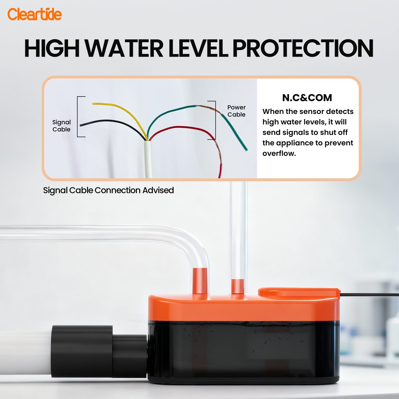 Cleartide Mini Split HVAC Condensate Pump