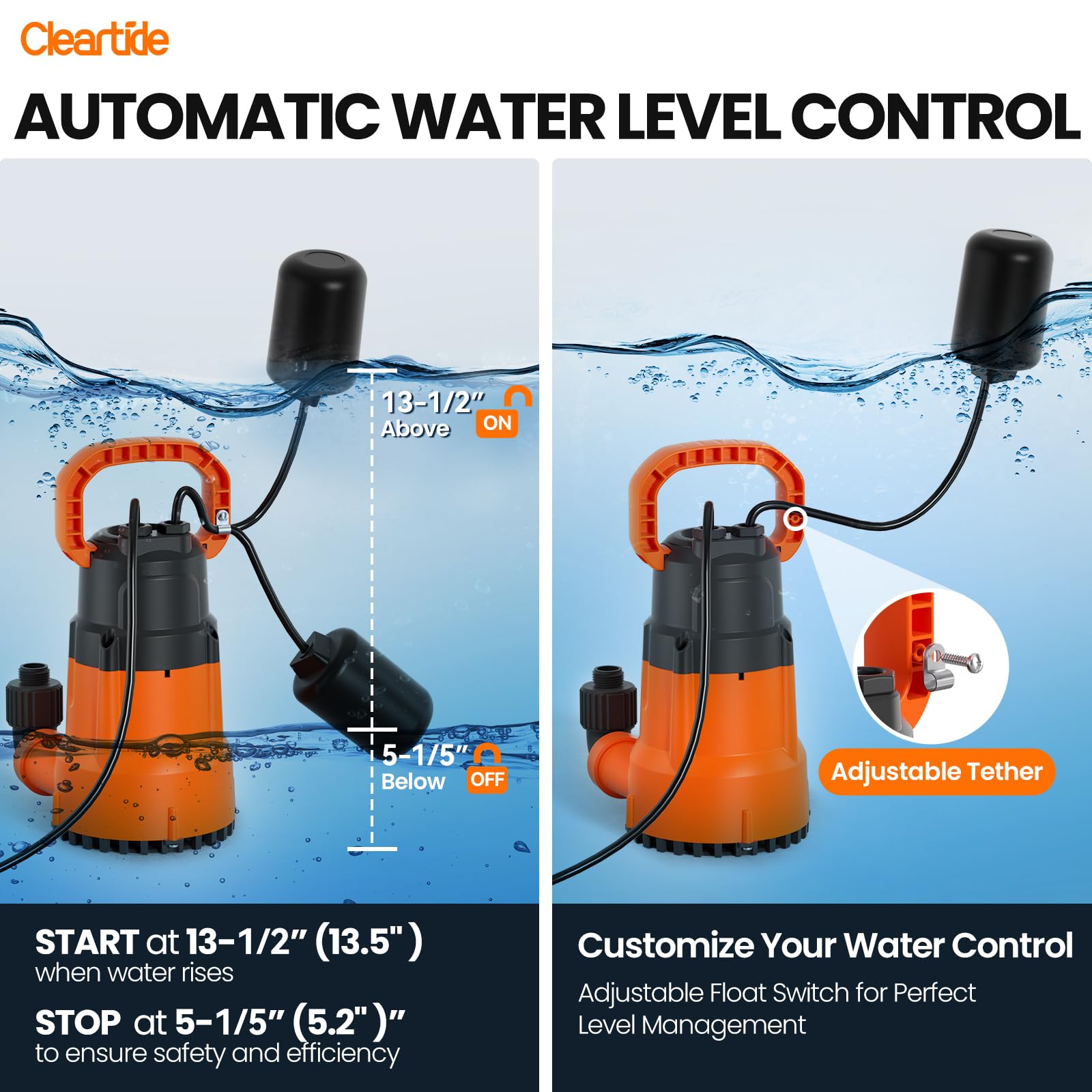 Float Switch Submersible Utility Pump