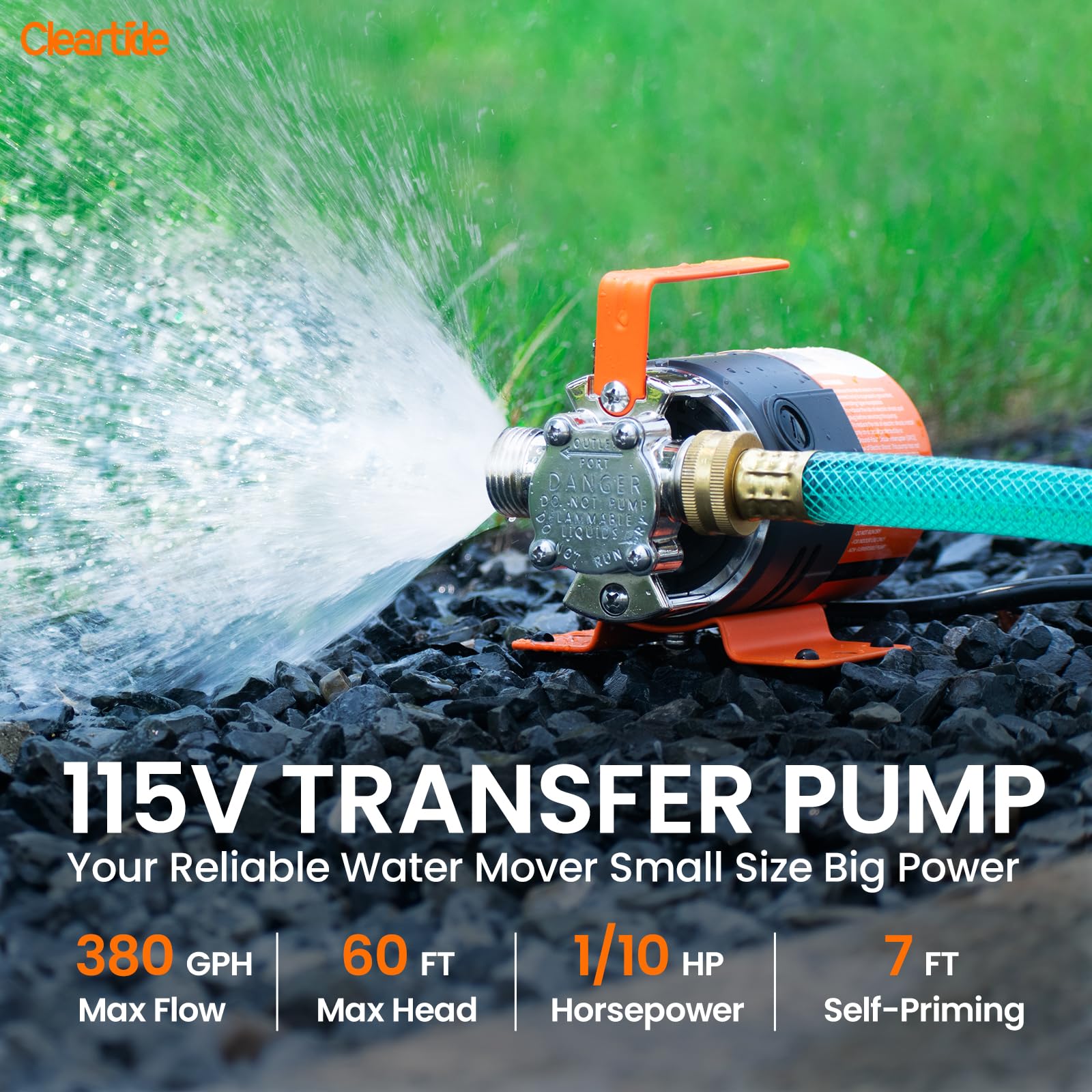 12V DC / 115V AC Mini Portable Transfer Pump