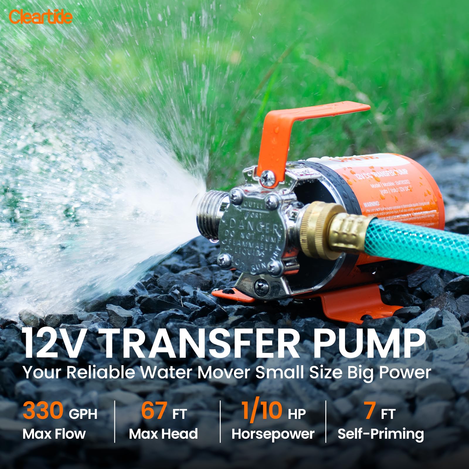 12V DC / 115V AC Mini Portable Transfer Pump
