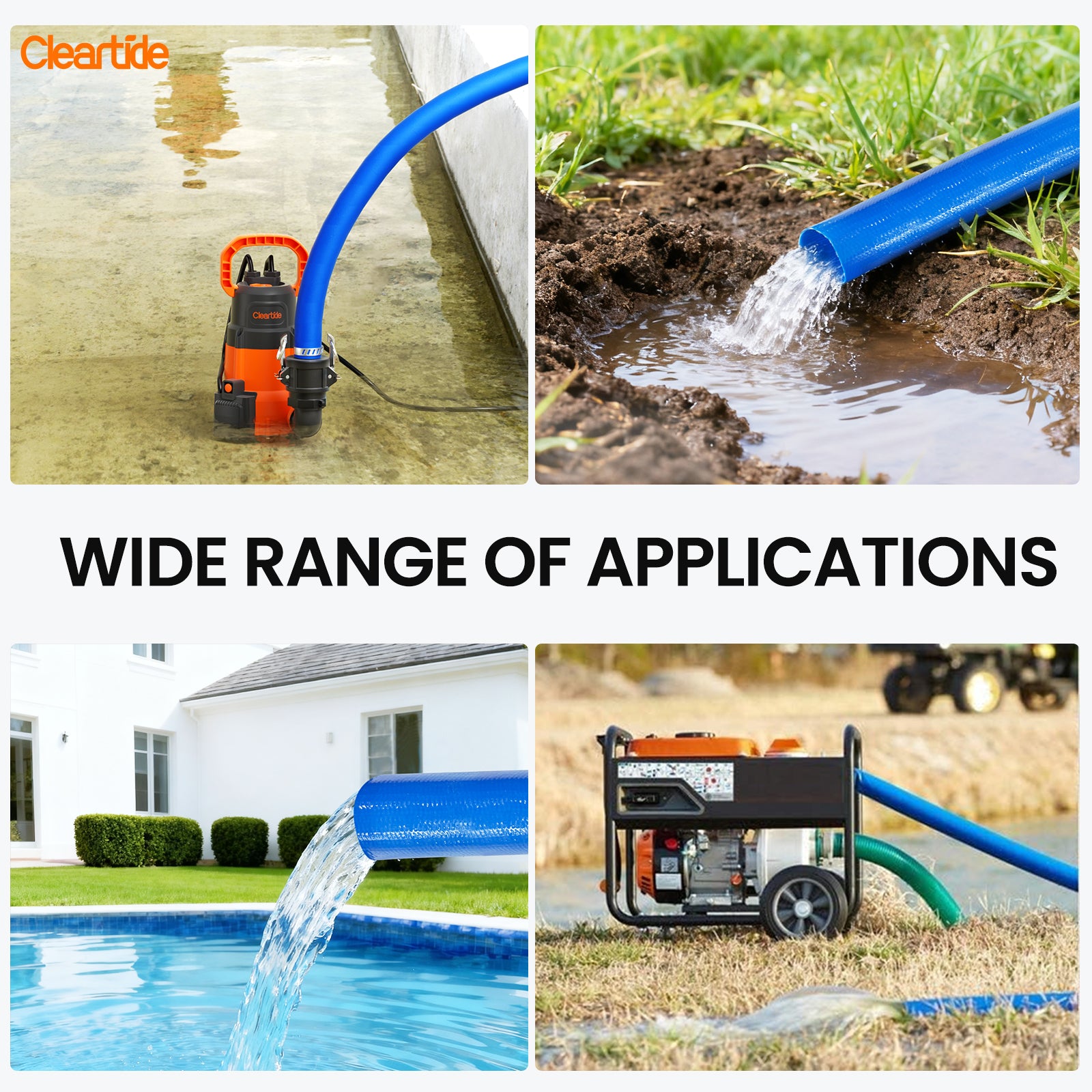 Pool Backwash Drain Hose with Camlock Fittings