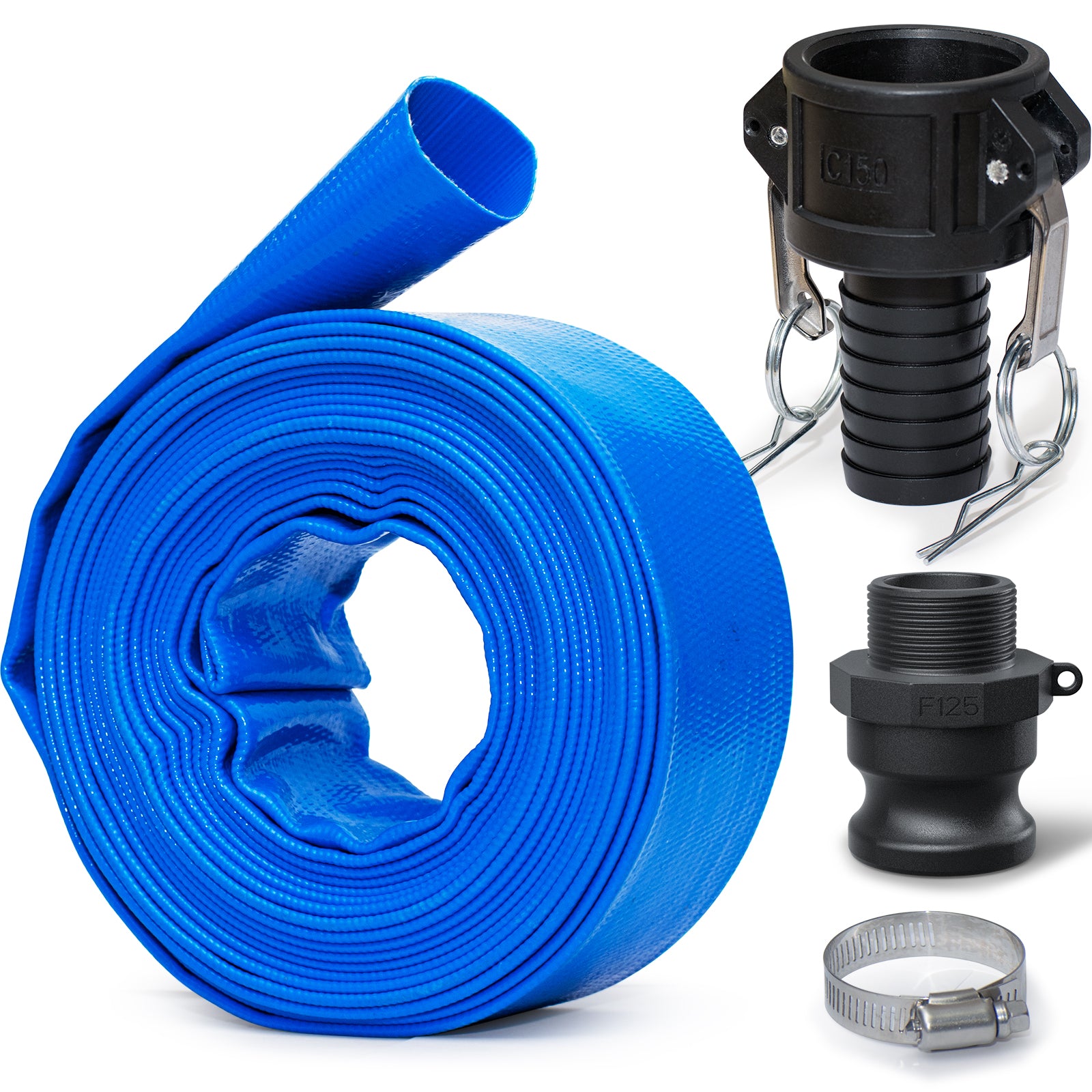 Pool Backwash Drain Hose with Camlock Fittings