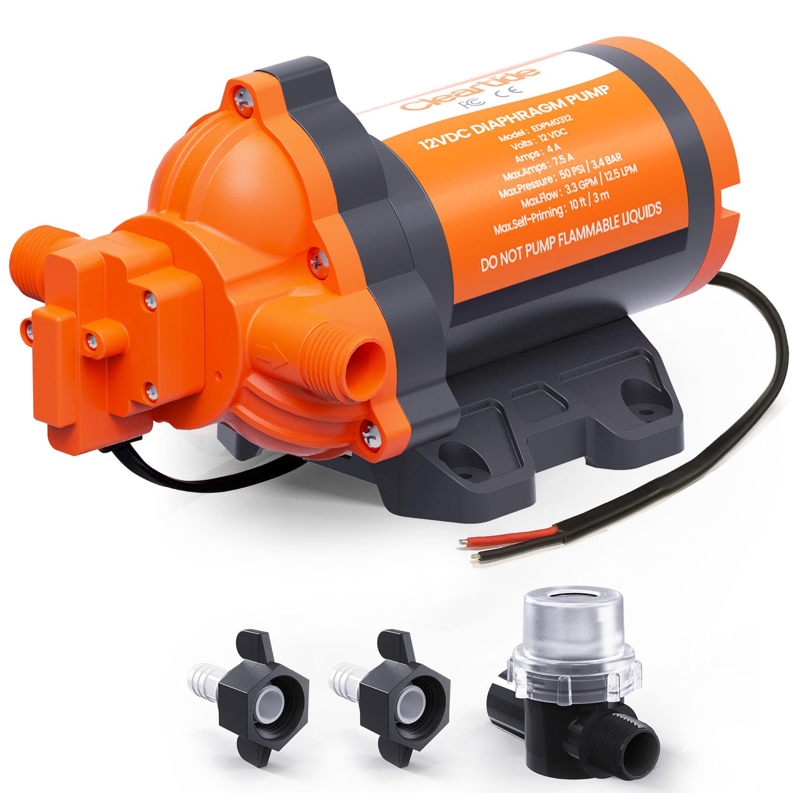 12V DC / 115V AC Diaphragm Water Pump