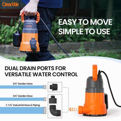 Cleartide 1/2 HP Standard Submersible Pump