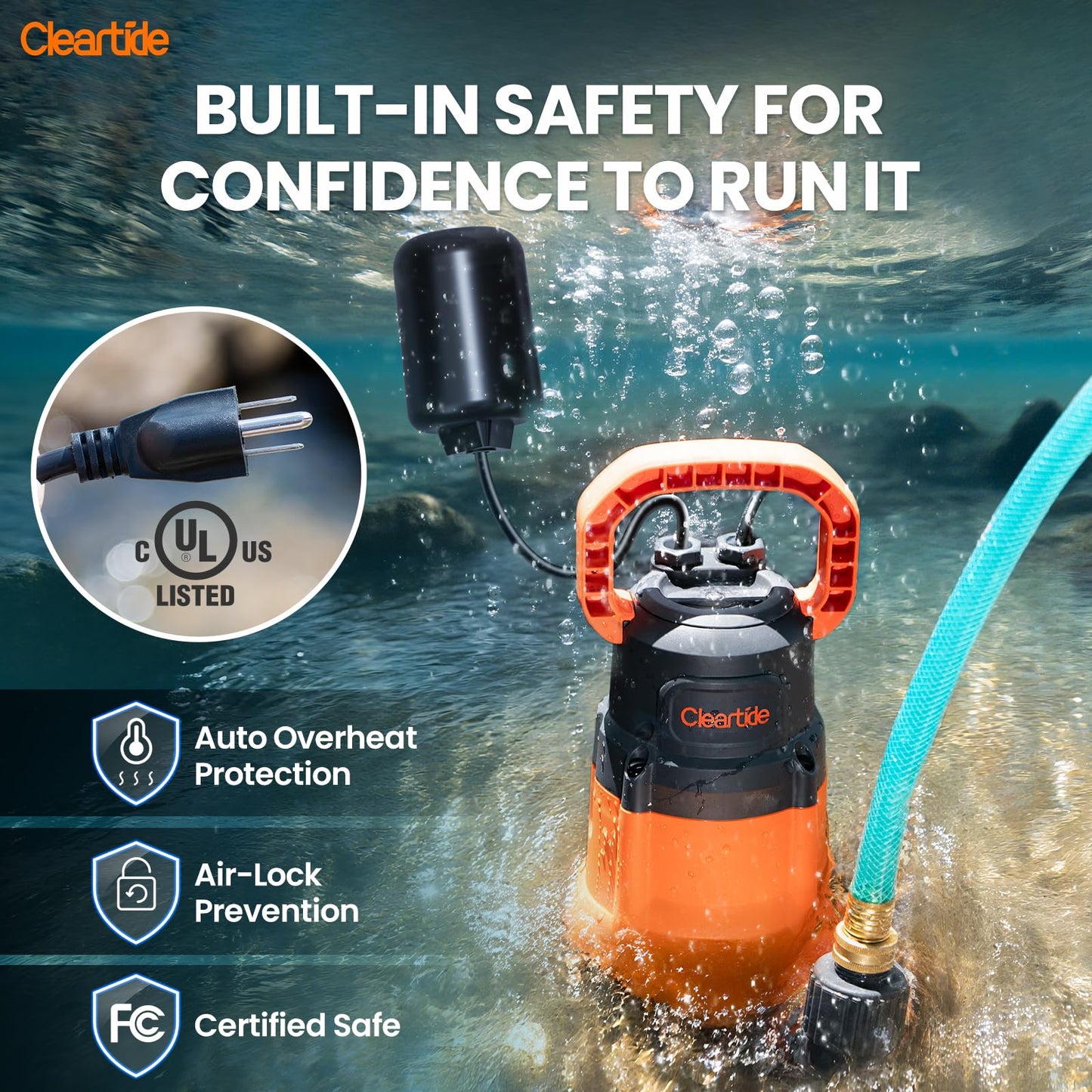 Cleartide 1/2 HP Standard Submersible Pump