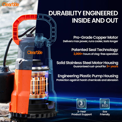 Cleartide 1/2 HP Standard Submersible Pump