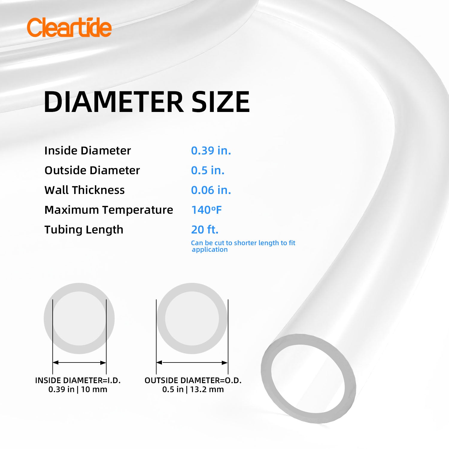 PVC Clear Vinyl Tubing Hose Pipe for Condensate Pump